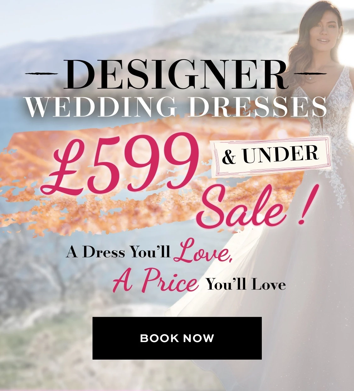 Models wearing Eddy K wedding dresses, Sale mobile banner